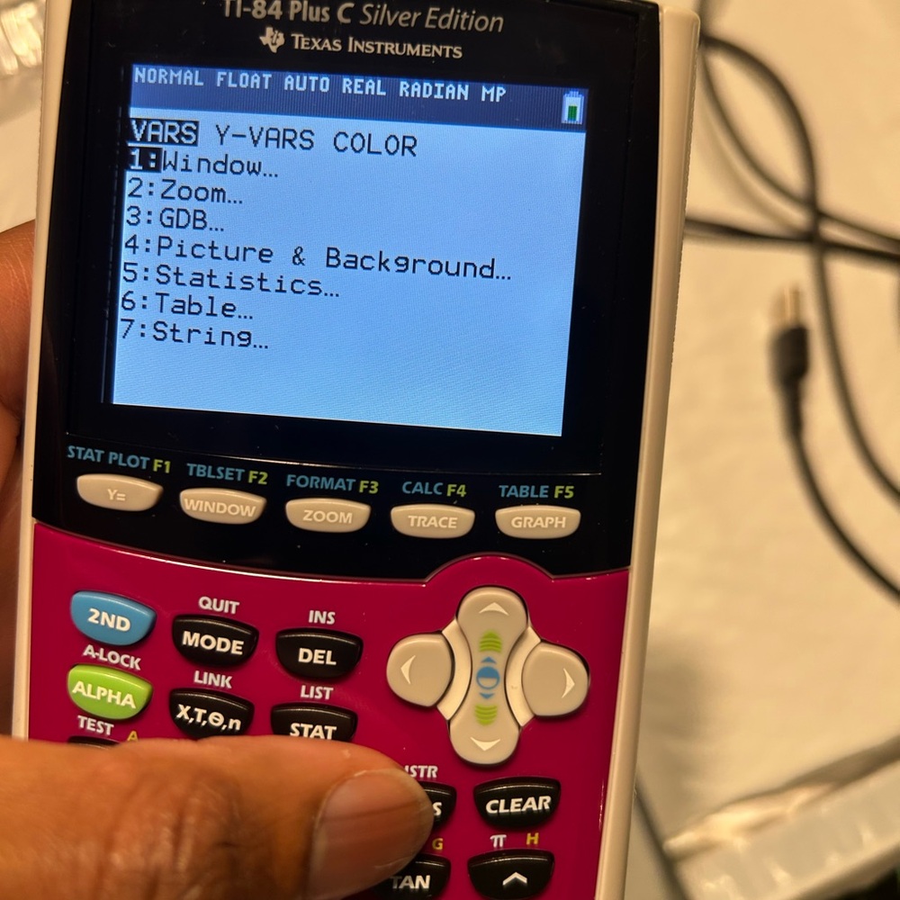 Texas Instrument TI 84 Plus C Graphing Calculator W Cover Tested Raspberry - Picture 11 of 12